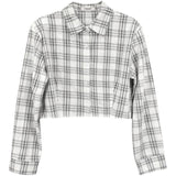 Women Sun Protection Shirt Short Plaid Casual Loose Shirt
