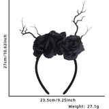Halloween headband Halloween headband dark withered headdress holiday masquerade black rose headband