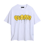 Purple Brand T Shirts Purple Micro Label Melted Letter Print Short Sleeve T-Shirt