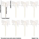 Themed Party Supplies Birthday Cake Toppers – Polyester Bow Inserts for Girl's Bow Theme Party