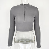 Women Tops Fashion Breathable Long Sleeves Top (ZJ0415)