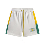 Rhude Shorts Embroidered Tether Casual Color Matching Shorts
