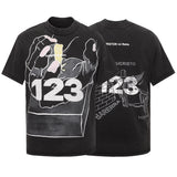 RRR123 T-shirt Small Neckline Loose Distressed T-shirt