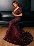Women Party Dress Fashionable Sequins Evening Gown (Ss0416)