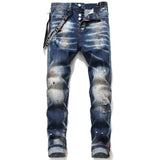 DSQ2 Jeans Distressed Slim-fit Stretch Jeans