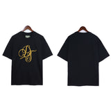 Denim Tears T Shirts Kapok Logo Badge Embroidered Short Sleeve T-shirt