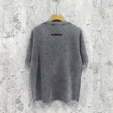 Purple Brand Distressed T Shirts Short Sleeve