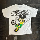 Street Unisex T-shirt 'Football Mickey Mouse' Cartoon Pattern Street Tee