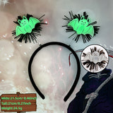 Halloween headband Halloween Glow-in-the-Dark Headband – Skull & Bat Light-Up Design