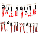 Halloween flag hanging ornaments Halloween Bloody Knife Hanging Banner