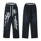 Hellstar Hoodie & Pants Wash Water Make Old Hoodies Sweater Trousers