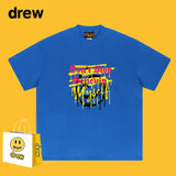 Drew T Shirts Smiling Face T-shirt Loose Men