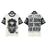 Hellstar T Shirts & Shorts Washing Print Short Sleeve T-Shirt Shorts Summer