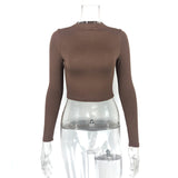 Women Tops Fashion Breathable Long Sleeves Top (ZJ0415)