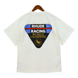 Rhude T Shirt Inverted Triangle Letter Print Short Sleeve T-Shirt
