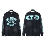 Hellstar long-sleeve T-shirt old washing water loose casual T-shirt