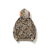 Bathing Ape Hoodie Shark Sewn Large Pocket Zip Hooded Cardigan Sweater Jacket