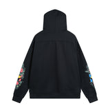 Rhude Hoodie Floral Letter Print Hooded Sweater