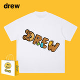 Drew T Shirts Summer Short Sleeve Smiley T-shirt Lightning