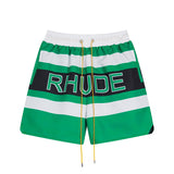 Rhude Shorts Alphabet Striped Casual Shorts Beach Shorts