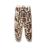 Bathing Ape Pant joint shark camouflage print double-sided sweatpants casual pants