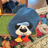 Y2k hot girl hat heavy industry cute puppy doll cowboy summer duck tongue beret hat