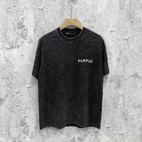 Purple Brand Distressed T Shirts Short Sleeve