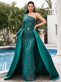 Women Party Dress Sequined Temperament Commute Evening Gown (Ss0416)