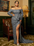 Women Party Dress Sequins Elegant Evening Dress (Ss0416)