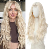 Women's Wigs Middle Part Long Wavy Ombre Lace Front Wig