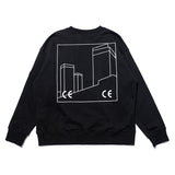 C.e sweatshirt city architecture starry sky night view round neck men and women
