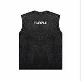 Purple Brand Distressed Tank T Shirts Distressed Sleeveless T-shirt Vest