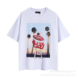 Purple Brand T ShirtsPurple Micro Label Letter Pattern Printed Short Sleeve T-Shirt