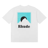 Rhude T Shirt Sunset Classic Alphabet Print Short Sleeve T-Shirt