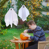 Halloween flag hanging ornaments Halloween White Ghost Hanging Decoration – Haunted House Horror Prop