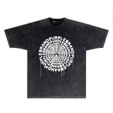 Purple Brand Distressed T Shirts Short Sleeve