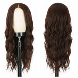 Women'S Wigs Silicone Mesh Lace gradual change Water ripple Long curly hair T Part Chemical fiber Headgear wigs
