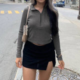 Women Tops Fashion Breathable Long Sleeves Top (ZJ0415)