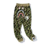Bathing Ape Pant Spring Brand Ape Man Head Print Camouflage Men's and Women's Shark Casual Pants