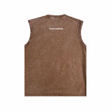 Purple Brand Distressed Tank T Shirts Distressed Sleeveless T-shirt Vest