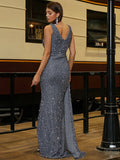 Women Party Dress Sequined Temperament Host Banquet Evening Dress (Ss0416)