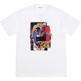 Mens T-shirts 21FW Stack Tee Overlap Sticker Phantom Print Crew Neck Short Sleeve T-Shirt