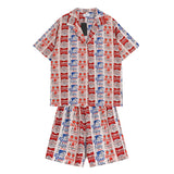 Rhude T Shirt Casual Short Sleeve Shirt Men's and Women's Shorts Shirt