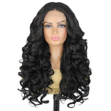 Women's Wigs Long Curly Hair Headgear Lace Wig