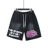 Hellstar T Shirts & Shorts Washing Print Short Sleeve T-Shirt Shorts Summer