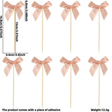 Themed Party Supplies Birthday Cake Toppers – Polyester Bow Inserts for Girl's Bow Theme Party