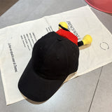 Y2k hot girl hat heavy industry mickey butt cartoon candy color baseball cap sunshade peaked cap