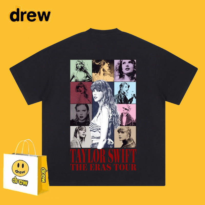 Drew T Shirts Printed T-shirt High Street Loose Men and Women