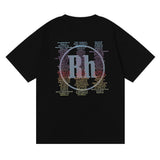 Rhude T Shirt Micro Label Alphabet Racing Print Short Sleeve T-Shirt