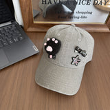 Y2k hot girl hat heavy industry cat claw baseball cap sunshade peaked cap men